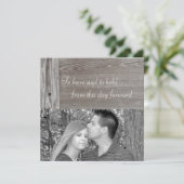 Hölzerne Hochzeitseinladung der Scheune Einladung (Stehend Vorderseite)