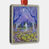 Hölzerne Hütte 2013 Silbernes Ornament (Rechts)