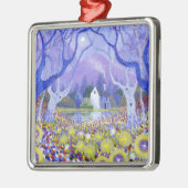 Hölzerne Hütte 2013 Silbernes Ornament (Links)