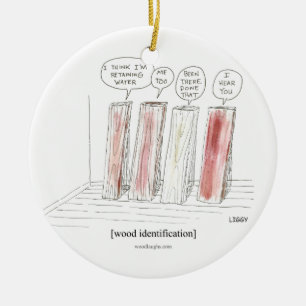 Hölzerne Identifizierungs-Verzierung (rund, oval, Keramik Ornament