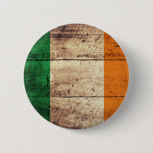 Hölzerne Irland-Flagge Button