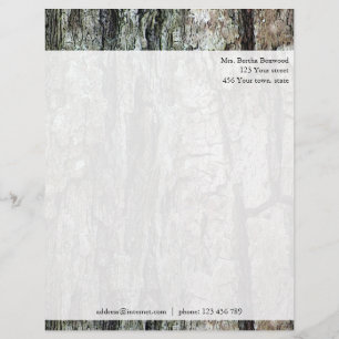 Hölzerne Kiefern-Barken-botanische Briefkopf