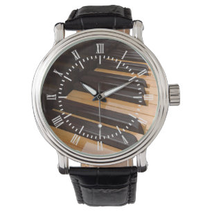 Hölzerne Klavier-Schlüssel Armbanduhr