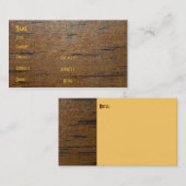 Hölzerne Korn-Visitenkarte Visitenkarte (Vorne/Hinten)