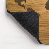 Hölzerne Korn-Weltkarte Mousepad (Ecke)