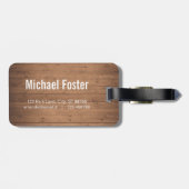 Hölzerne Korn Weltkarte-rustikaler Gepäckanhänger (Rückseite horizontal)