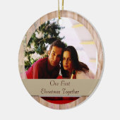 Hölzerne kundengerechte runde Fotoverzierung Keramik Ornament (Links)