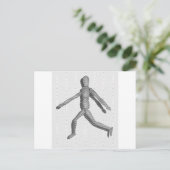 Hölzerne menschliche Schaufensterpuppe Postkarte (Stehend Vorderseite)