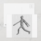 Hölzerne menschliche Schaufensterpuppe Postkarte (Vorne/Hinten)