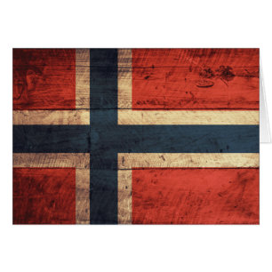 Hölzerne Norwegen-Flagge
