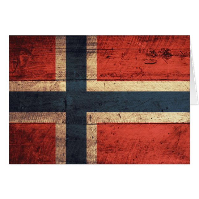 Hölzerne Norwegen-Flagge (Vorderseite (Horizontal))