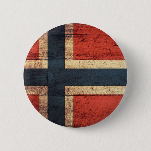 Hölzerne Norwegen-Flagge Button (Vorderseite)