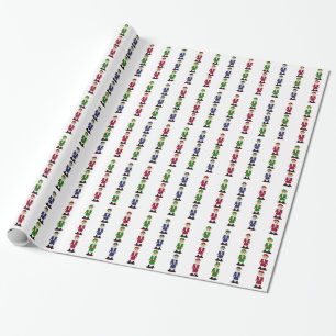 Hölzerne Nussknacker Geschenkpapier