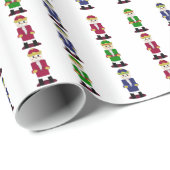 Hölzerne Nussknacker Geschenkpapier (Rolleneckpunkt)
