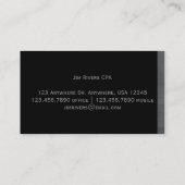 Hölzerne Ordnung auf Schwarzem Visitenkarte (Rückseite)