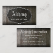 Hölzerne Planken-Baugewerbe-Karte Visitenkarte (Vorne/Hinten)