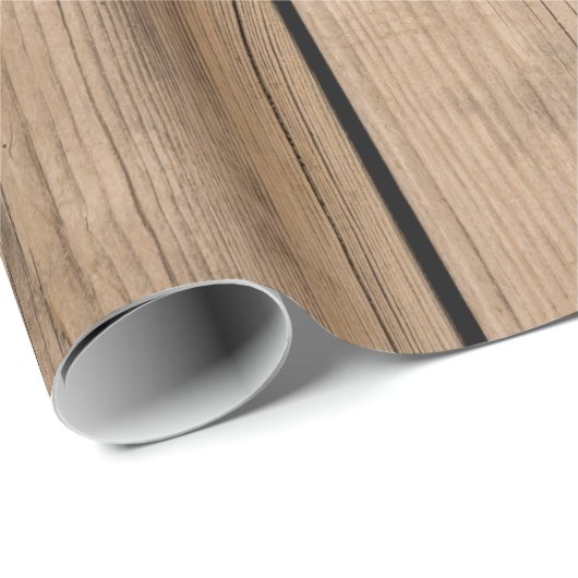 Hölzerne Planken III Geschenkpapier (Rolleneckpunkt)