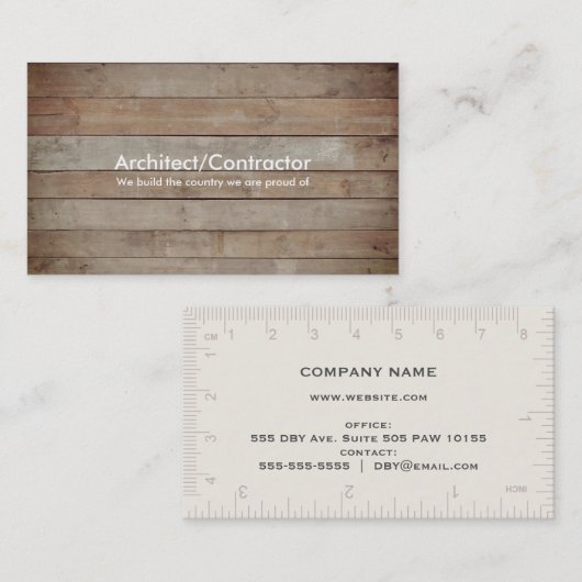 Hölzerne Plattform Visitenkarte (Vorne/Hinten)