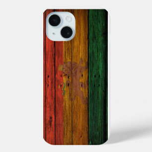 hölzerne Reggae-Rasta-Flagge Löwen-Musik-Kunst Case-Mate iPhone Hülle