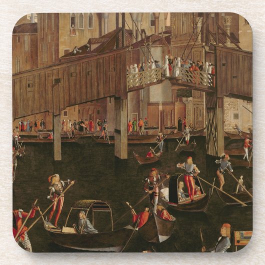 Hölzerne Rialto Brücke, vom Wunder des Reli Untersetzer (Vorderseite)