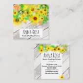 *~* hölzerne rustikale Vintage Quadratische Visitenkarte (Vorne/Hinten)