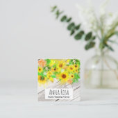 *~* hölzerne rustikale Vintage Quadratische Visitenkarte (Stehend Vorderseite)