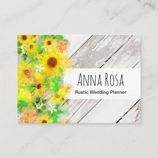 *~* hölzerne rustikale Vintage Visitenkarte (Vorderseite)