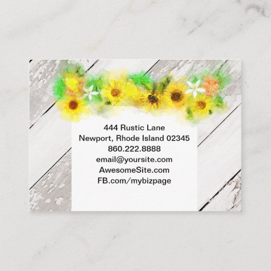 *~* hölzerne rustikale Vintage Visitenkarte (Rückseite)