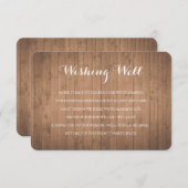 Hölzerne rustikale wünschende wohle begleitkarte (Vorne/Hinten)