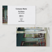 Hölzerne Schaukelstühle auf Portal Visitenkarte (Vorne/Hinten)