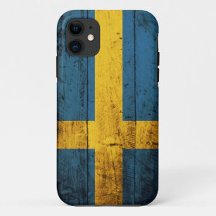 Hölzerne Schweden-Flagge Case-Mate iPhone Hülle