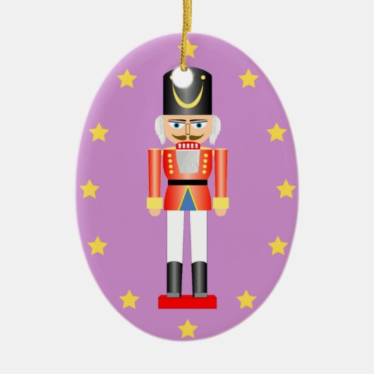 Hölzerne Soldat-Weihnachtsverzierung 2 Keramikornament (Vorne)