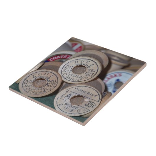 Hölzerne Spulen Fliese (Seite)