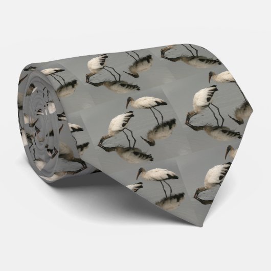 Hölzerne Störche Krawatte (Gerollt)