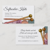 Hölzerne Stricknadelgarn-Stricker-Visitenkarte Visitenkarte (Vorne/Hinten)