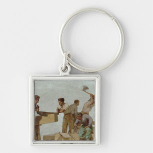 Hölzerne Struktur Schlüsselanhänger