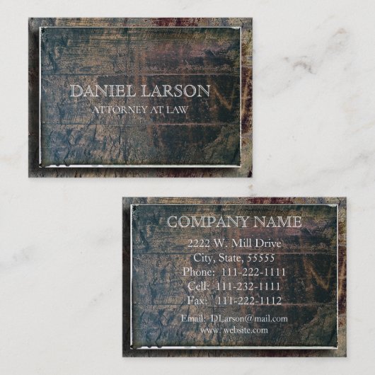 Hölzerne strukturierte angehobene berufliche visitenkarte (Vorne/Hinten)