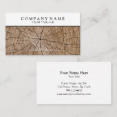 Hölzerne Stumpf-Visitenkarte Visitenkarte (Vorne/Hinten)