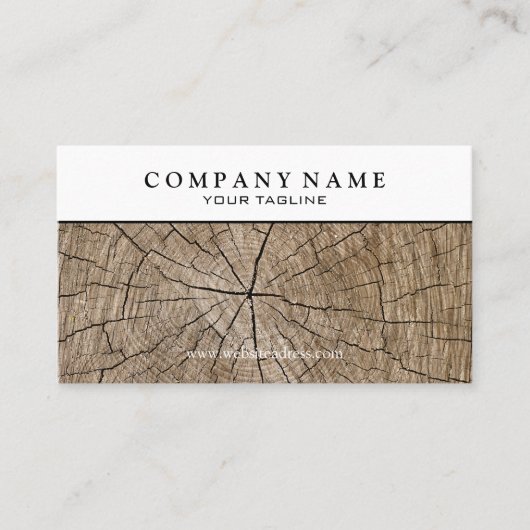 Hölzerne Stumpf-Visitenkarte Visitenkarte (Vorderseite)