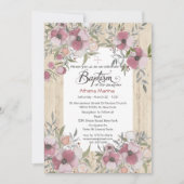 Hölzerne Taufe-Einladung Athene Einladung (Vorderseite)