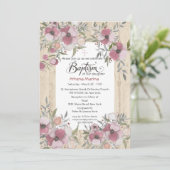 Hölzerne Taufe-Einladung Athene Einladung (Stehend Vorderseite)