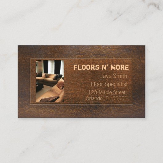 Hölzerne TextilVisitenkarte Visitenkarte (Vorderseite)