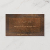 Hölzerne TextilVisitenkarte Visitenkarte (Rückseite)