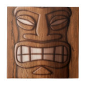 Hölzerne Tiki Maske Fliese (Vorderseite)