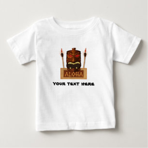 Hölzerne Tiki-Maske Vintage Retro Aloha Hawaiianis Baby T-shirt