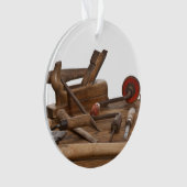 Hölzerne Tischler-Werkzeuge Ornament (Vorderseite)