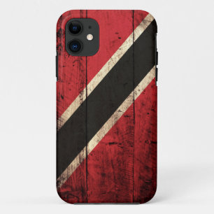 Hölzerne Trinidad und Tobago-Flagge iPhone 11 Hülle
