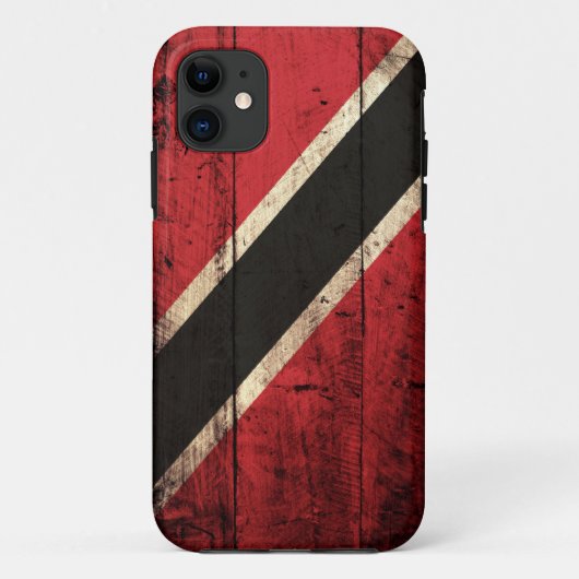 Hölzerne Trinidad und Tobago-Flagge Case-Mate iPhone Hülle (Rückseite)