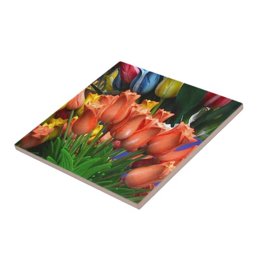 Hölzerne Tulpen von Amsterdam Fliese (Seite)