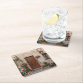 Hölzerne Tür Toskana Italien personalisiert Rechteckiger Pappuntersetzer (Vor Ort)